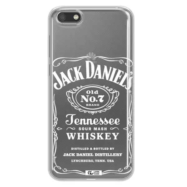 a white background with black dots Huawei Y5 2018 Clear TPU Case