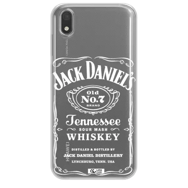 a white background with black dots Huawei Y5 2019 Clear TPU Case