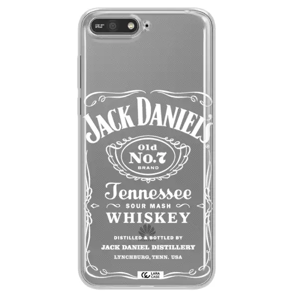 a white background with black dots Huawei Y6 2018 Clear TPU Case