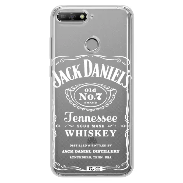 a white background with black dots Huawei Y6 Prime 2018 Clear TPU Case