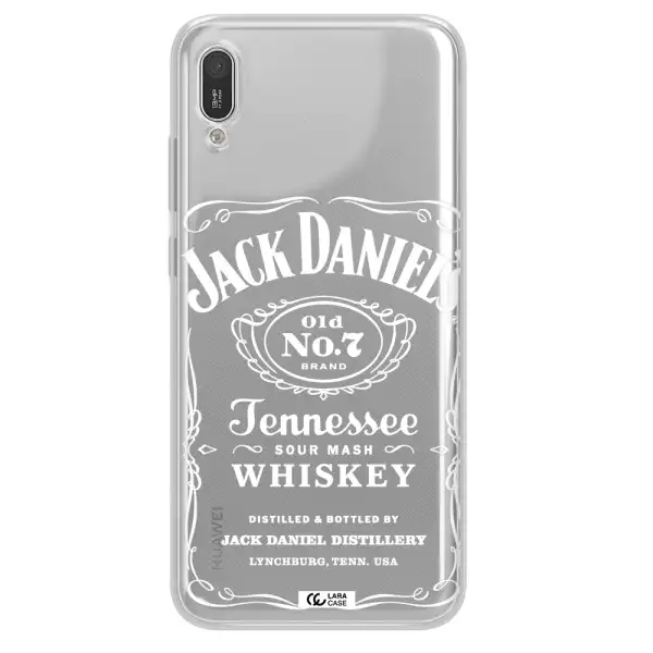 a white background with black dots Huawei Y6 Pro 2019 Clear TPU Case