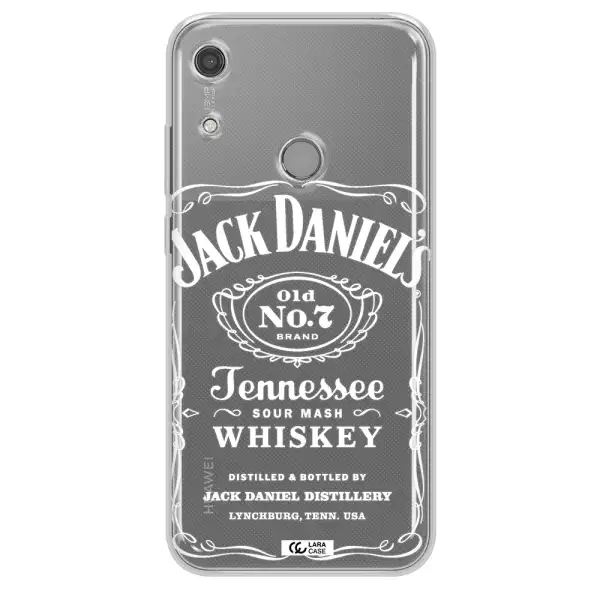 a white background with black dots Huawei Y6S Clear TPU Case