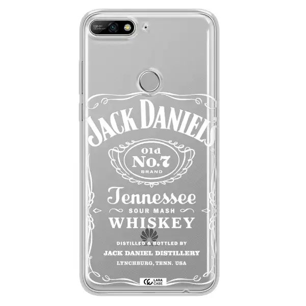 a white background with black dots Huawei Y7 2018 Clear TPU Case