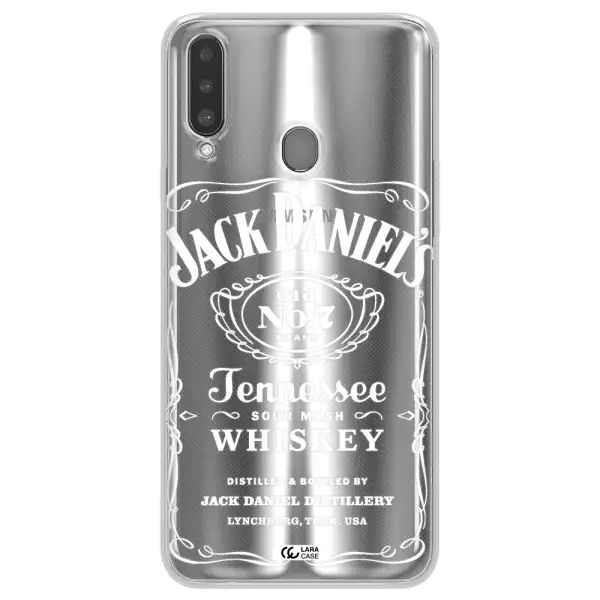 a white background with black dots Samsung A20S Clear TPU Case