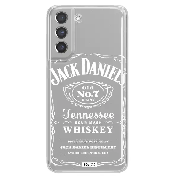 a white background with black dots Samsung A21 Fe Clear TPU Case