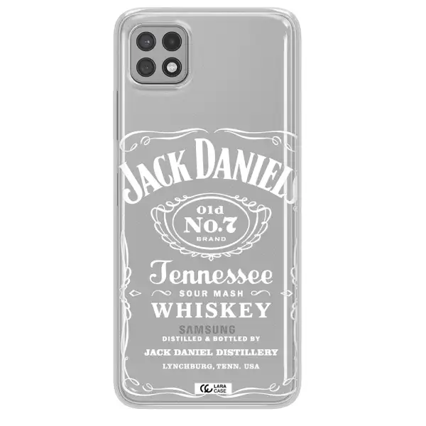 a white background with black dots Samsung A22 5g Clear TPU Case