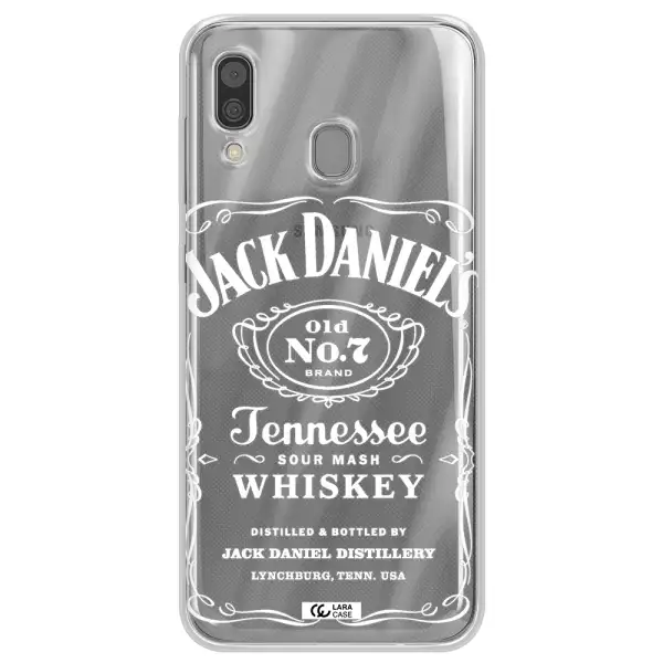 a white background with black dots Samsung A30 Clear TPU Case