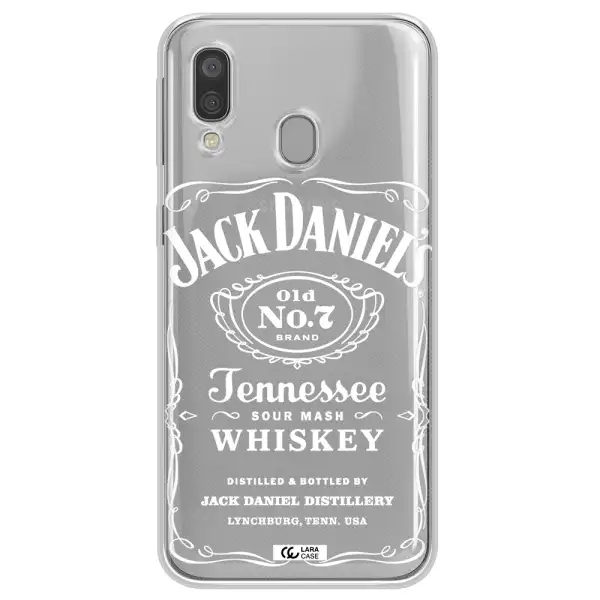 a white background with black dots Samsung A40 Clear TPU Case