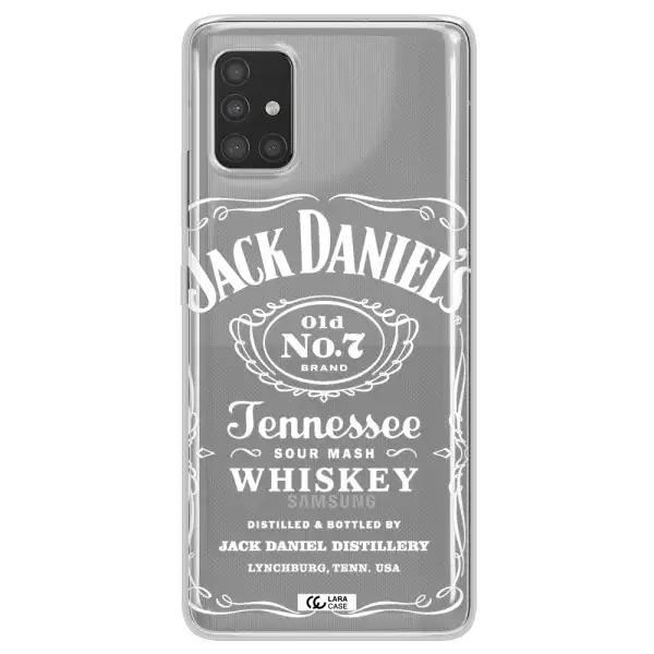 a white background with black dots Samsung A51 Clear TPU Case