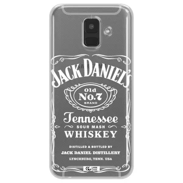 a white background with black dots Samsung A6 Clear TPU Case