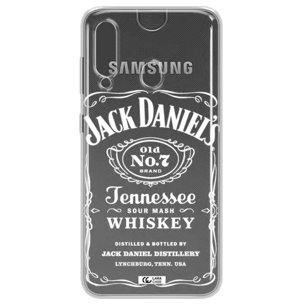 a white background with black dots Samsung A60 Clear TPU Case