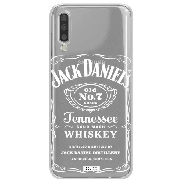 a white background with black dots Samsung A70 Clear TPU Case