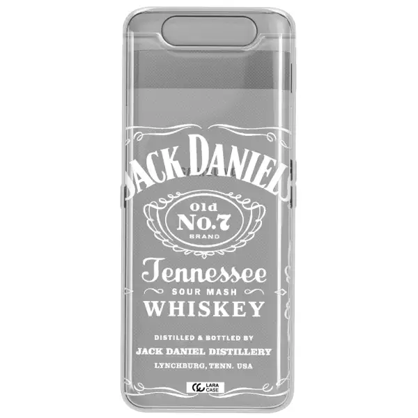 a white background with black dots Samsung A80 Clear TPU Case