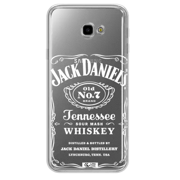 a white background with black dots Samsung J4 Plus Clear TPU Case