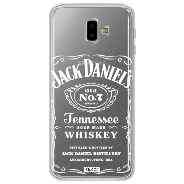 a white background with black dots Samsung J6 Plus Clear TPU Case