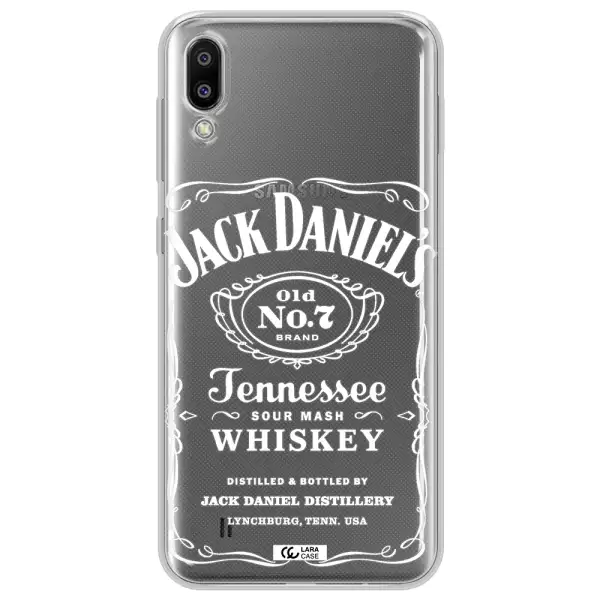 a white background with black dots Samsung M10 Clear TPU Case