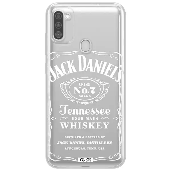 a white background with black dots Samsung M11 Clear TPU Case