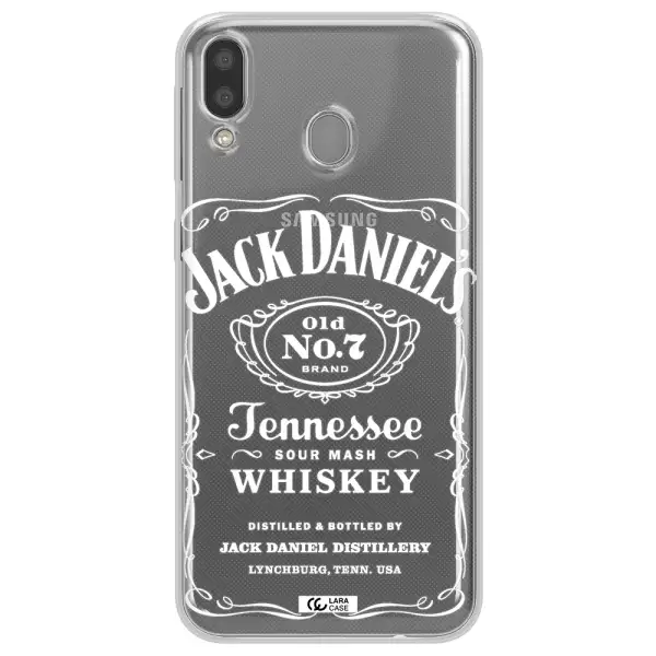 a white background with black dots Samsung M20 Clear TPU Case