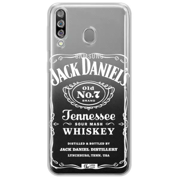 a white background with black dots Samsung M30 Clear TPU Case