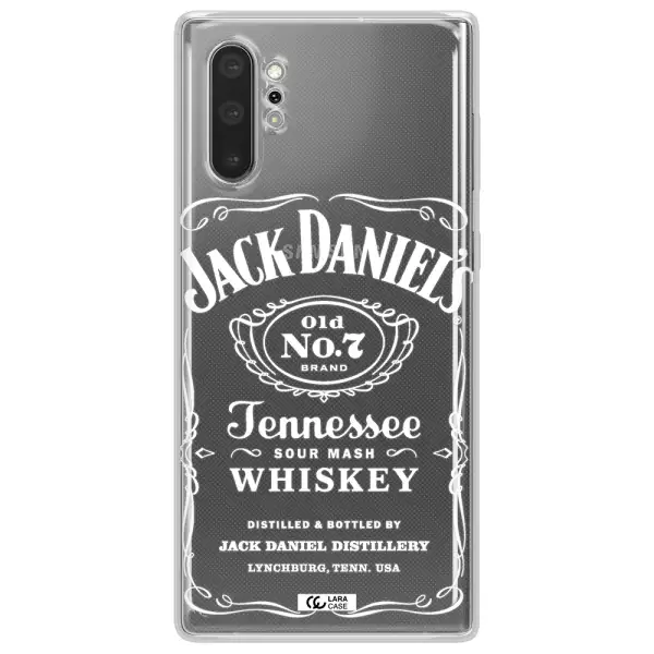 a white background with black dots Samsung Note 10 Plus Clear TPU Case