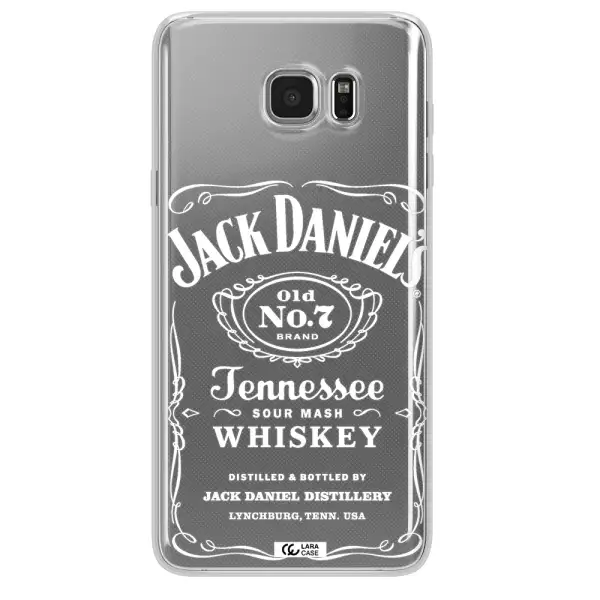 a white background with black dots Samsung Note 5 Clear TPU Case