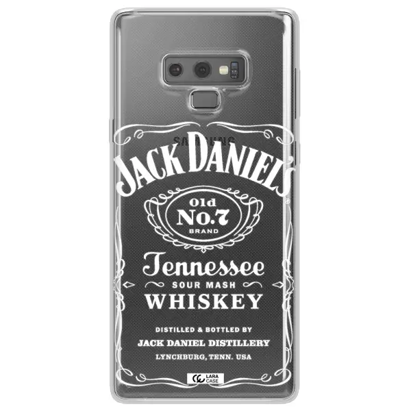 a white background with black dots Samsung Note 9 Clear TPU Case