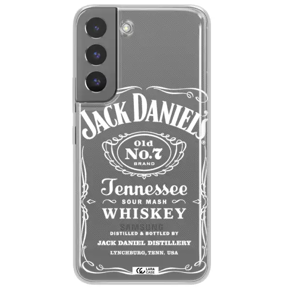 a white background with black dots Samsung S 22 Clear TPU Case