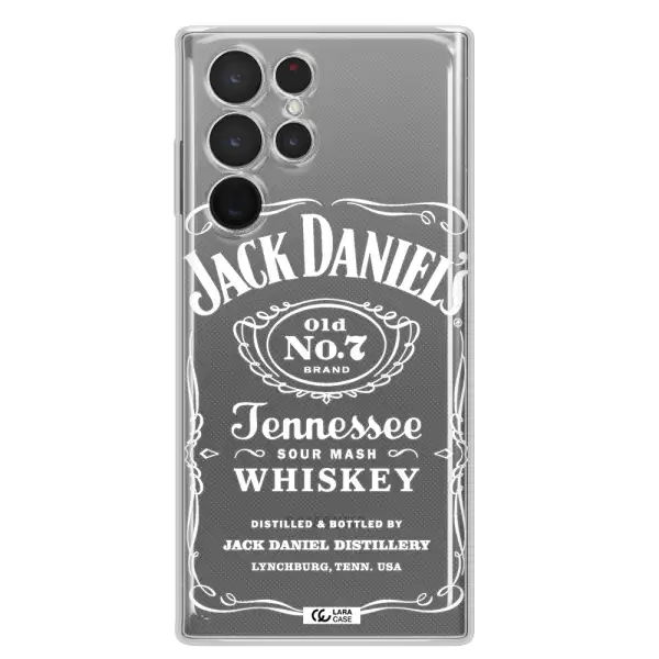 a white background with black dots Samsung S 22 Ultra Clear TPU Case