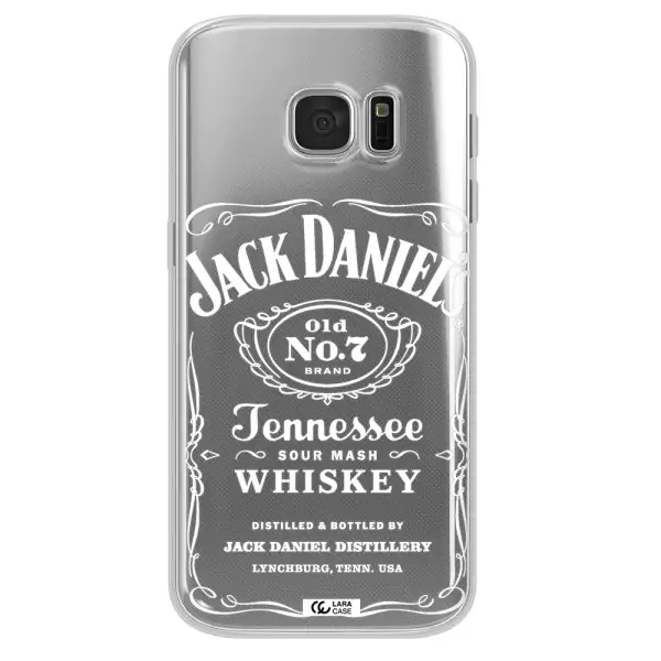 a white background with black dots Samsung S 7 Clear TPU Case