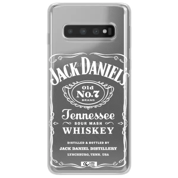 a white background with black dots Samsung S10 Clear TPU Case