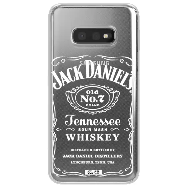 a white background with black dots Samsung S10e Clear TPU Case