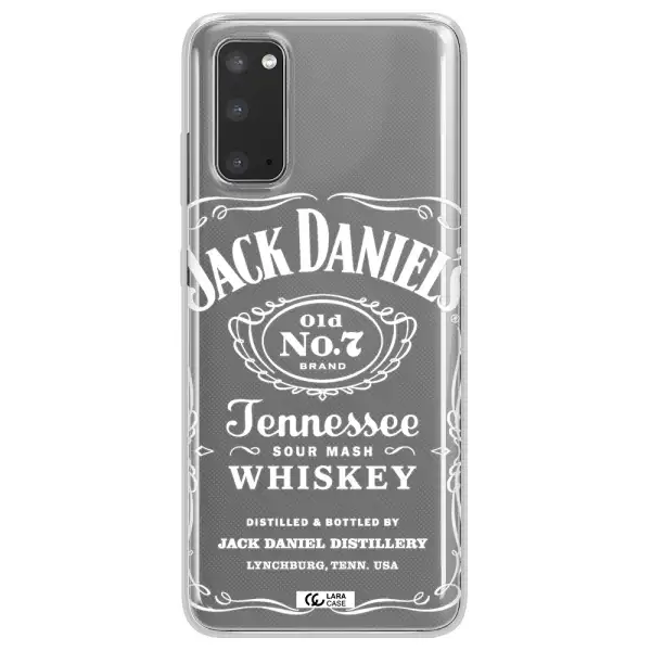 a white background with black dots Samsung S20 Clear TPU Case