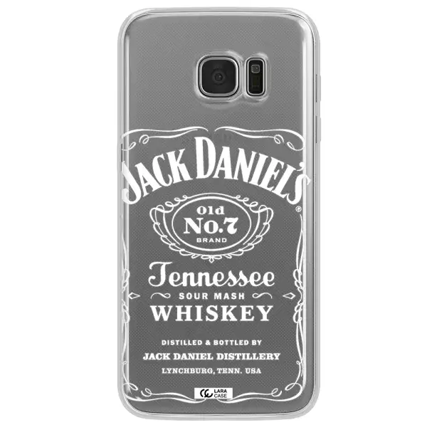 a white background with black dots Samsung S7 Edge Clear TPU Case