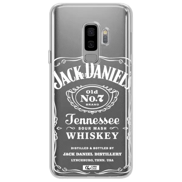 a white background with black dots Samsung S9 Plus Clear TPU Case