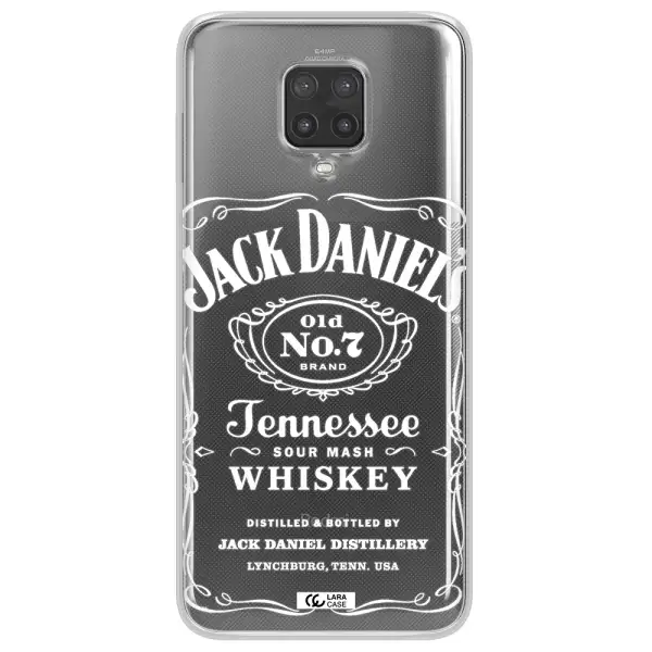 a white background with black dots Xiaomi Note 9 Pro Clear TPU Case