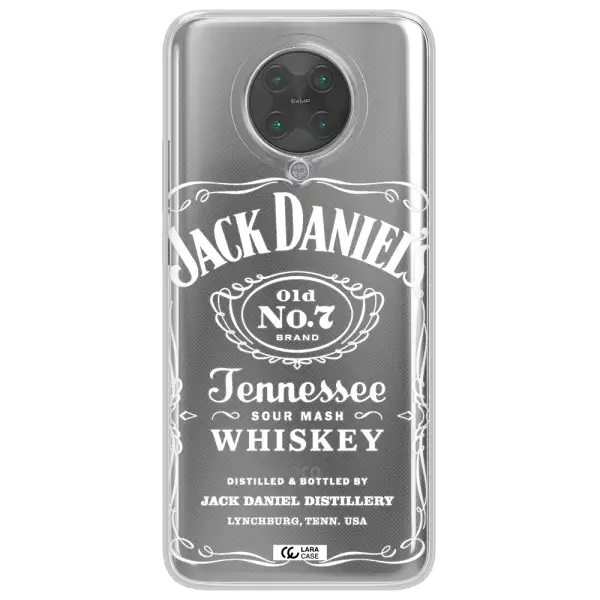 a white background with black dots Xiaomi Poco F2 Pro Clear TPU Case