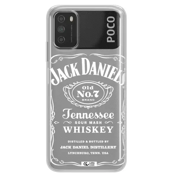 a white background with black dots Xiaomi Poco M3 Clear TPU Case