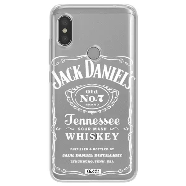 a white background with black dots Xiaomi Redmi Note 6 Pro Clear TPU Case