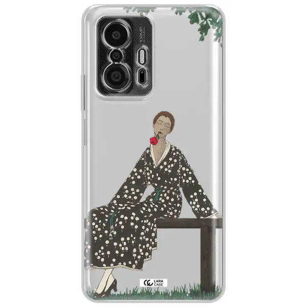 A Woman Sitting On A Bench Xiaomi 11T Pro Clear Tpu Case