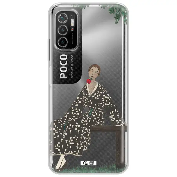 A Woman Sitting On A Bench Xiaomi Poco M3 Pro Clear Tpu Case