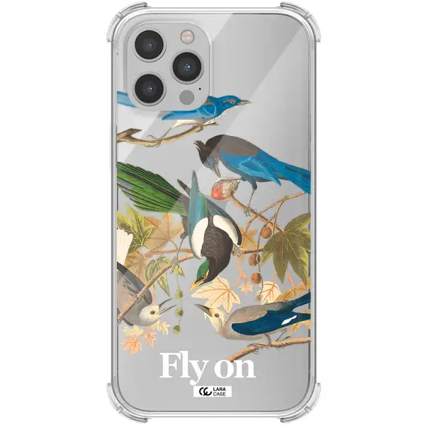 a group of birds on a branch Apple iPhone 12 pro Clear PC Case