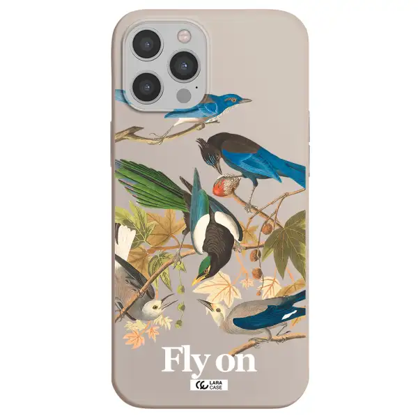 a group of birds on a branch Apple iPhone 12 pro Silicone Stone Case