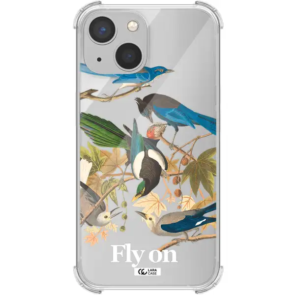 a group of birds on a branch Apple iPhone 13 mini Clear PC Case