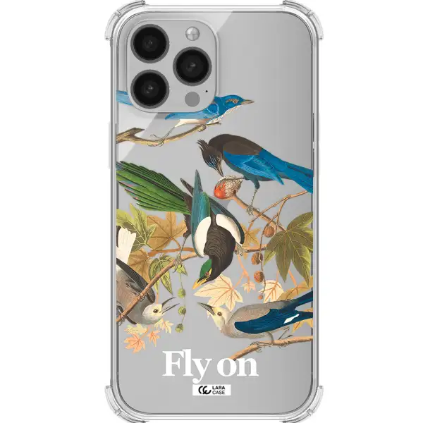 a group of birds on a branch Apple iPhone 13 Pro Clear PC Case