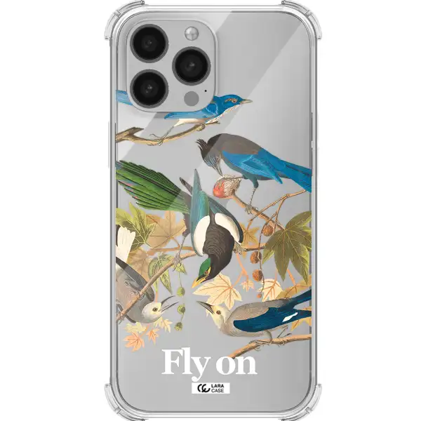 a group of birds on a branch Apple iPhone 13 Pro Max Clear PC Case