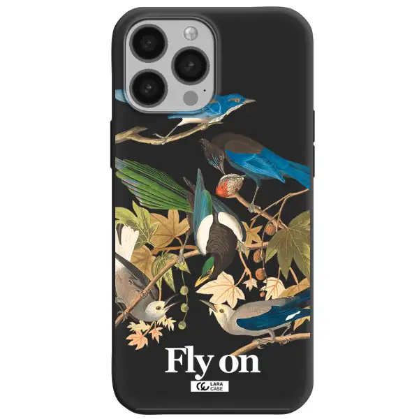 a group of birds on a branch Apple iPhone 13 Pro Silicone black Case