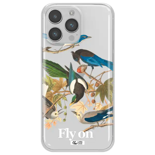 a group of birds on a branch Apple iPhone 14 pro Clear TPU Case