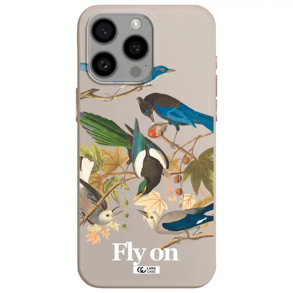 a group of birds on a branch Apple Iphone 15 Pro max Silicone Stone Case