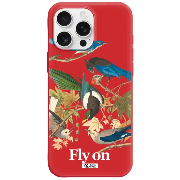A Group Of Birds On A Branch Apple Iphone 16 Pro Max Silicone Stone Case