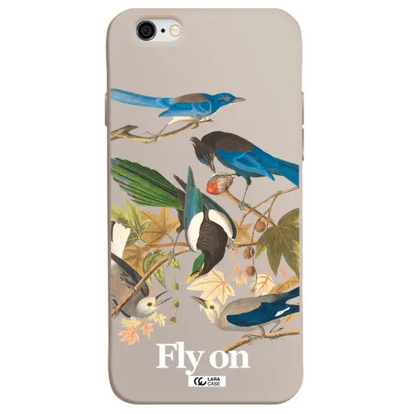a group of birds on a branch Apple iPhone 6 Silicone Stone Case